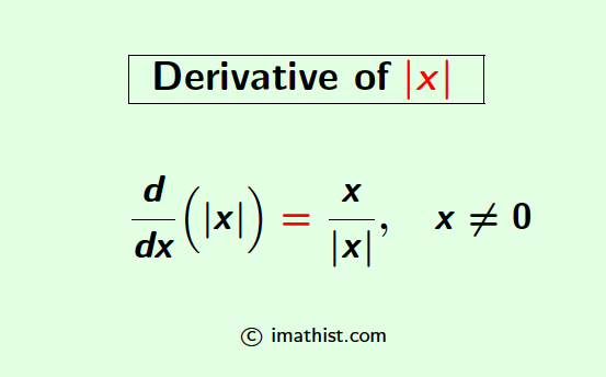 Derivative of mod x