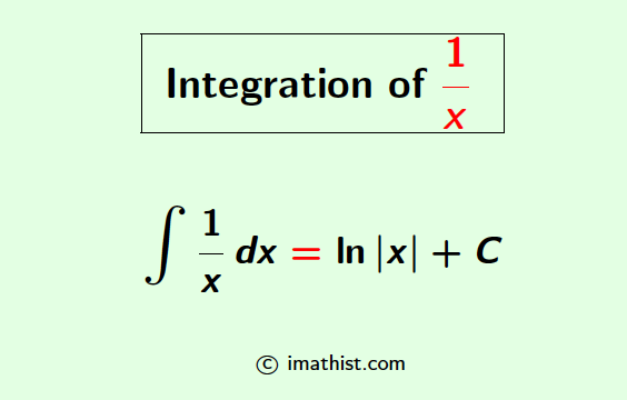 Integration of 1/x