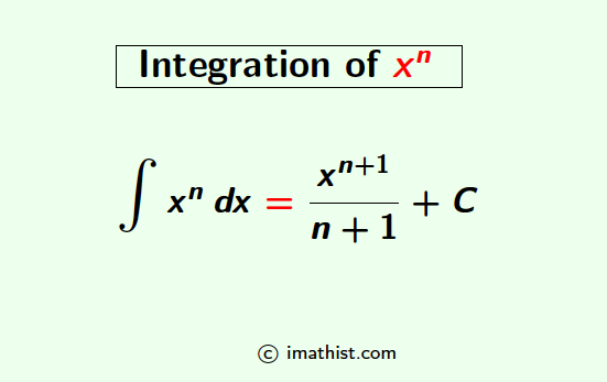 Integration of x^n: Formula, Proof | Integral of x^n - iMath