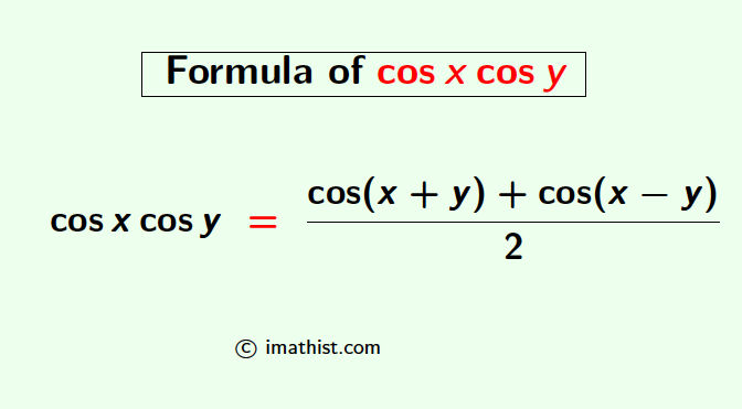 cosx cosy formula