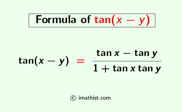 tan(x-y) formula