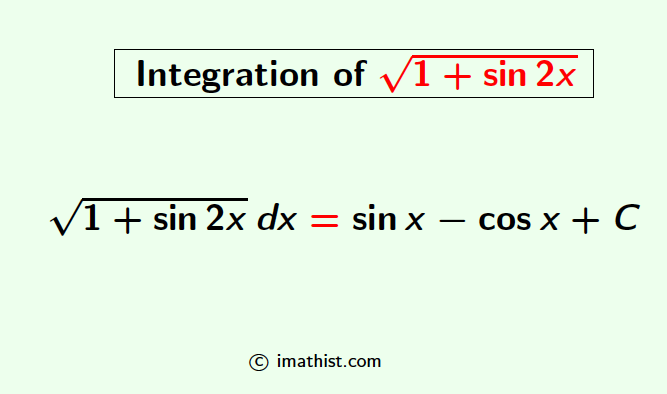 Integration of root 1+sin2x