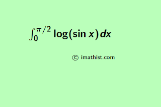 Integration of log sinx from 0 to pi/2