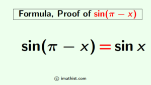sin(pi-x) Formula | Formula of sin(pi-theta) - iMath