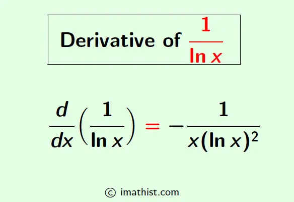 Derivative of 1/lnx