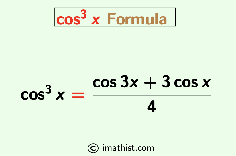 cos cube x formula