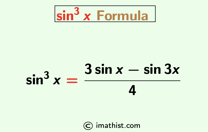 sin cube x formula