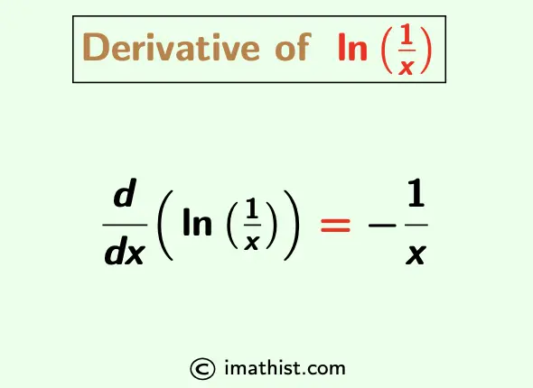 Derivative of ln(1/x)