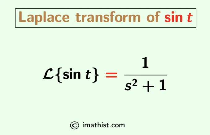 Laplace transform of sint