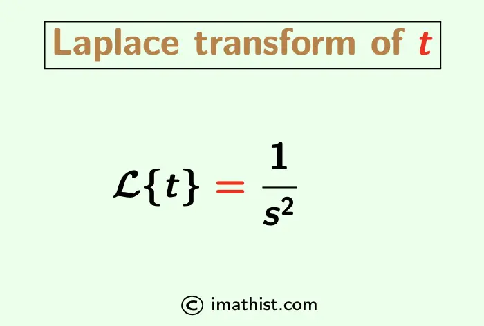 Laplace transform of t