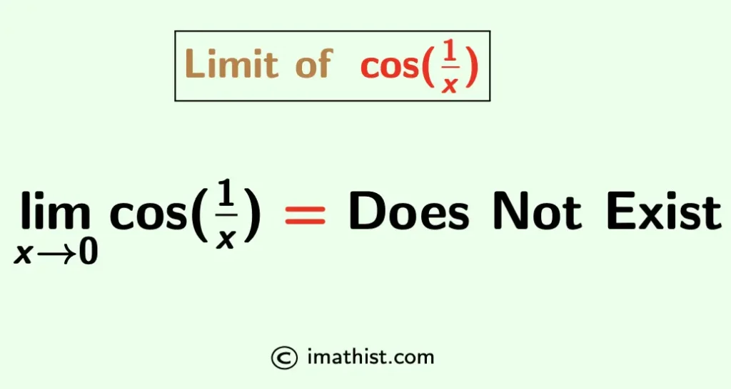 Limit of cos(1/x) as x approaches 0