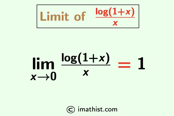 Limit of log(1+x)/x as x approaches 0