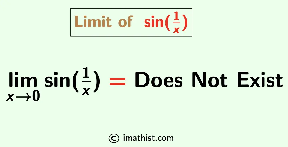 Limit of sin(1/x) as x approaches 0