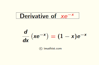Derivative of xe^-x