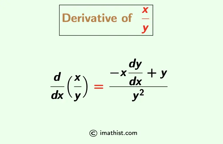Derivative of x/y