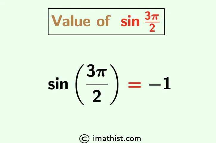 Value of sin(3pi/2