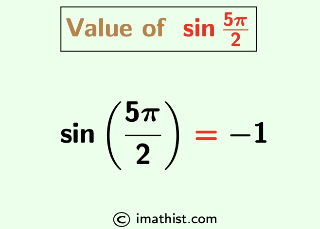 Value of sin(5pi/2)