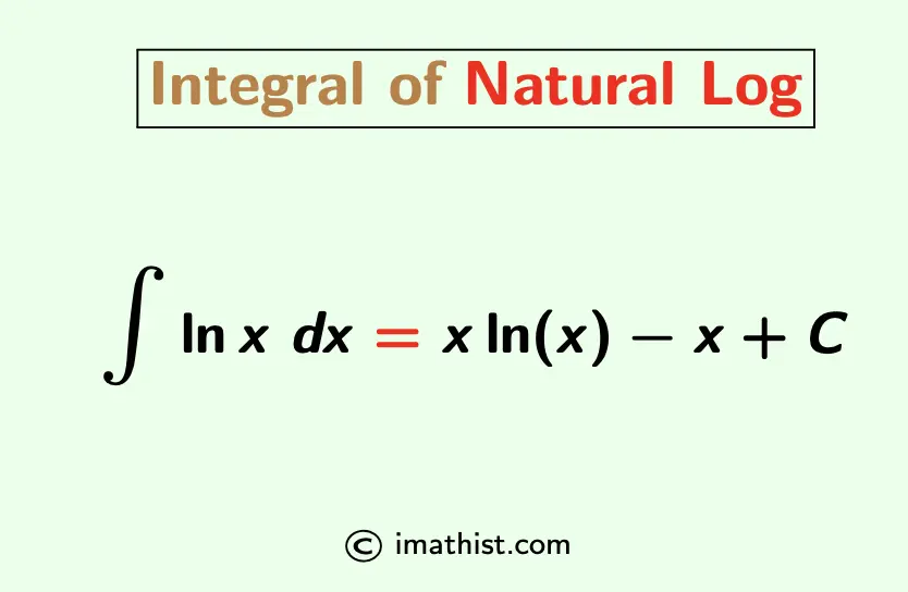 Integral of natural log of x
