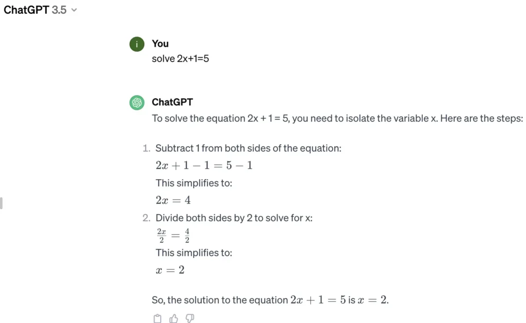 Solve Equations using ChatGPT