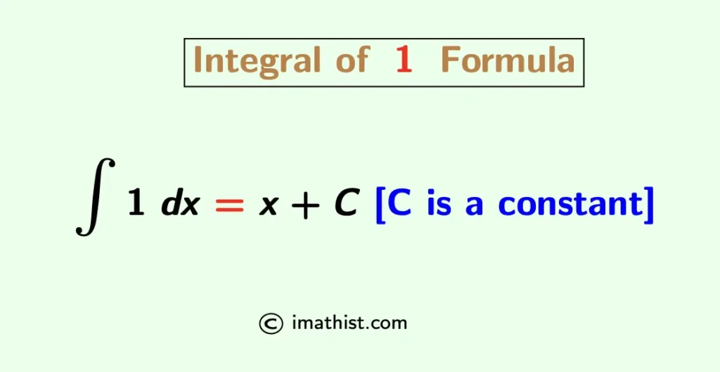 Integral of 1