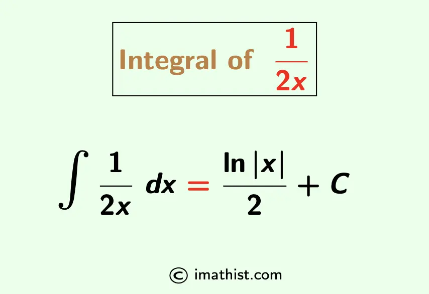 Integral of 1/2x