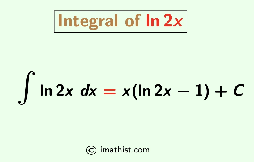 Integral of ln2x