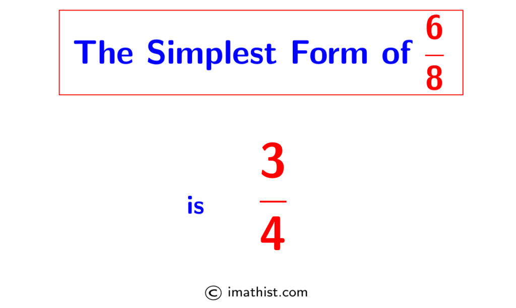 Simplify 6/8