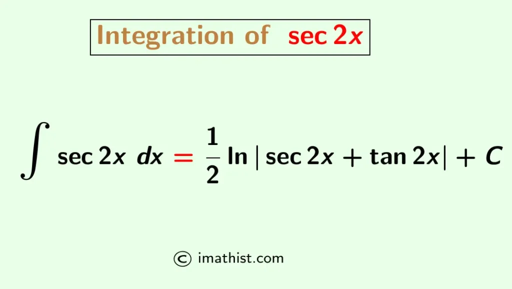 Integration of Sec2x